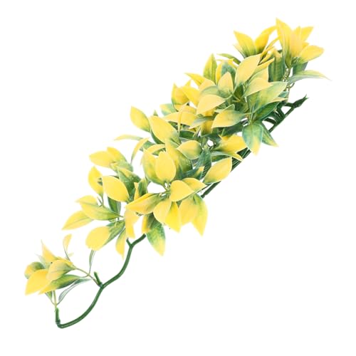 Hohopeti Artificial Plant for Reptile Easy to Install Hanging Vines Decors Fish Tank Vines Ornament Fake Plant for Terrarium