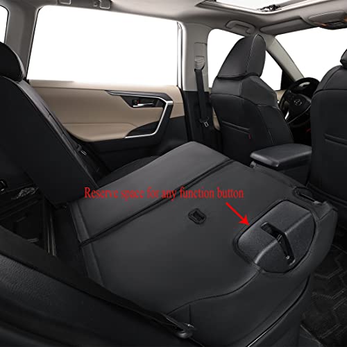EKR Acadia Seat Covers for GMC Acadia SLE/SLT/AT4/Denali (NO TV Behind 1st Seats) 2017-2023,2nd Row Captain Chair,6 Seats, Custom Fit Car Seat Cover Full Set-Faux Leather(Black) by EKR - Image 6