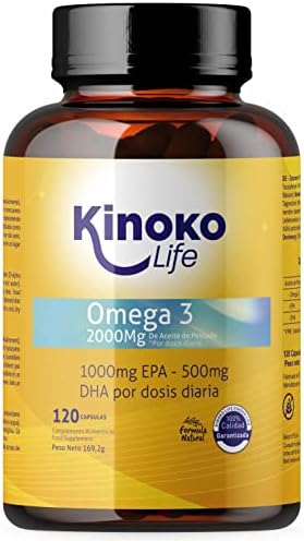 OMEGA 3 2000 mg | EPA 1000 mg| DHA 500 mg | 120 Capsule | Pesce Selvatico |  Senza Metalli Pesanti (Cadmio, Piombo e Mercurio) | Massimo Assorbimento |  Olio di Pesce