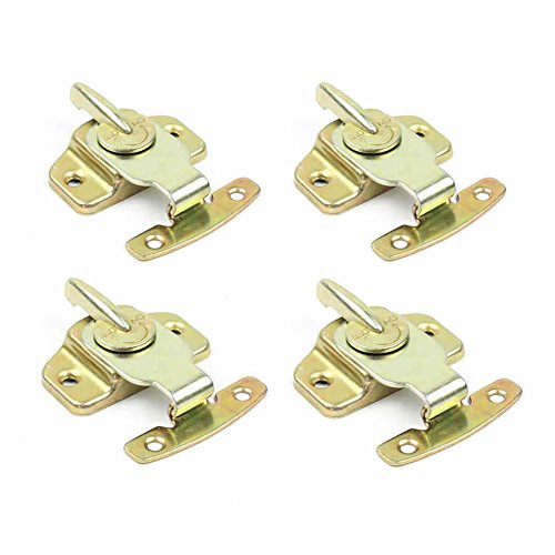 4 Pcs Metal Table Locks Dining Table Buckles Connectors, Dining Training Table Buckles Connectors Great for Table Leaf, Extension Tables, Computer Workstations and Conference Tables (Gold)