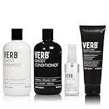 Verb Ghost Shampoo & Conditioner Duo, 12 fl oz + VERB Ghost Prep Heat Protectant, 4 fl oz + VERB Ghost Oil, 2oz Bundle