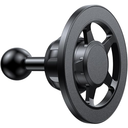 KRAJEWS 20mm Ball Magnetic Phone Car Mount for MagSafe iPhone 17/16/15/14/13/12 Pro Max & Smartphones, Metal Cell Phone Holder with Universal 20mm Socket Compatibility