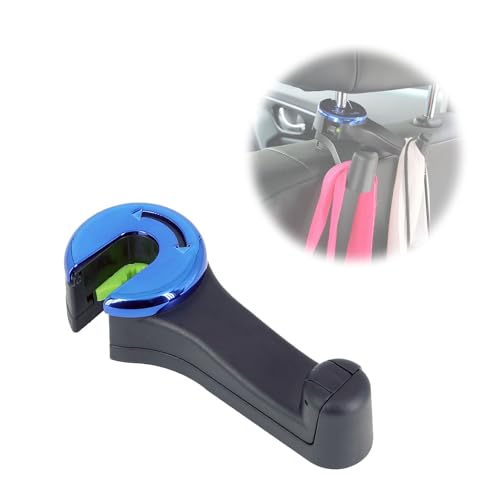 ViWaVee 2 in 1 Headrest Mount Car Hook with Mobile Phone Holder, 360° Rear Hook Car Seats for Bag Purse, Clothing