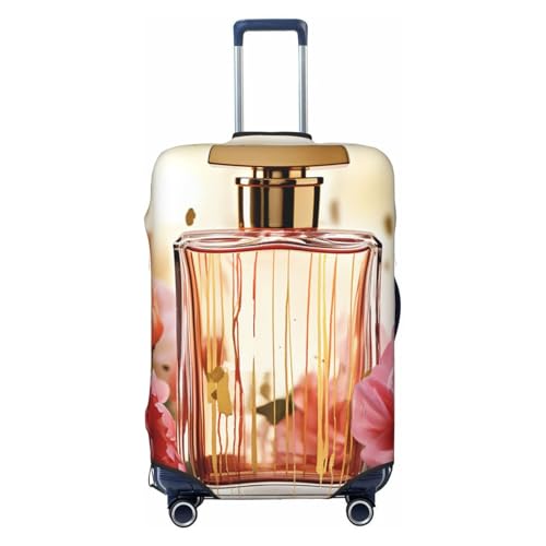 Travel Luggage Cover Fashion Perfume Suitcase Protector Elastic Washable Stretch Suitcase Protector Anti-Scratch Travel Suitcase Cover Fit 18-32 Inch Luggage