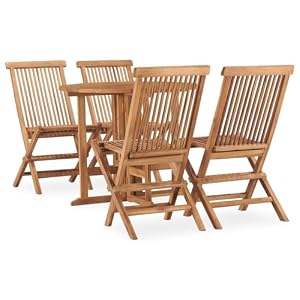 Generisch Generisch 5-TLG. Garten-Essgruppe Klappbar Massivholz Teak,Möbel,GartenMöbel,GartenMöbel-Sets,3059977