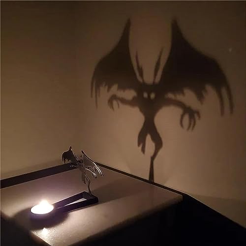 Funny Shadow Candle Holders for Halloween Decorations, Halloween Candle Holders, Vintage Candleholder Tabletop Decorative Tealight Candle Holder for Halloween Home Decor (A)