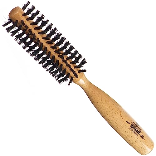 Kent Small Beech Wood Bristle Radial Hair Brush - LBR1 (PACK OF 1), Black