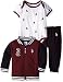 U.S. Polo Assn. Baby Boys' Fleece Jacket and Pant with Short Sleeve Creeper
