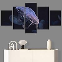 SIGNWIN 5 Panel Canvas Wall Art Light Float for Home Decorations Ready to Hang - 60