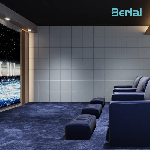 Berlai 15 Pack Acoustic Panels Self Adhesive Sound Proof Foam Panels, 12X12X0.4" High Density Sound Absorbing Panels, Square Acoustic Tiles For Recording Studio Home Theater Office Room(Premium Grey) #TOP5