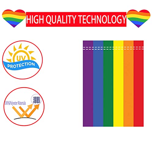 Rainbow Pride Garden Flag 12.5X18 Inch Outdoor-Double Sided Lgbtq Gay Yard Small Flags Pride Flag Vivid Colorheavy Duty Polyester Yard Flags #TOP5