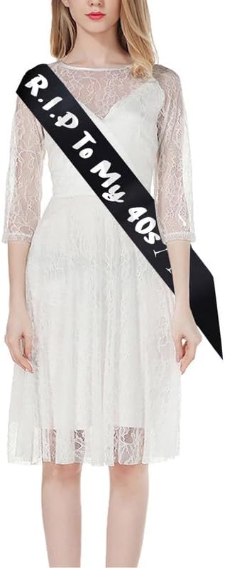 RIP to My 40s Birthday Sash and Tiara for Women 40th Birthday Decorations Happy Birthday Party Favor Supplies Gifts image 5