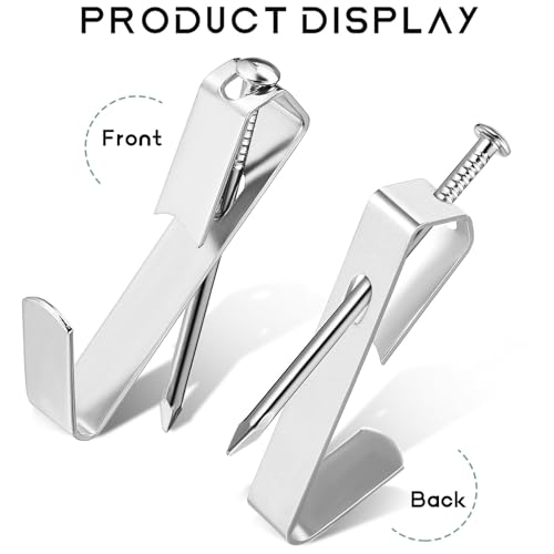 Image of Picture Hangers 200Pcs 1 Set 10 /30 /50lbs Picture Hanging Hooks with Nails Wall Hangers Picture Frame Canvas Mirror Hanging Hardware for Wooden Wall or Drywall