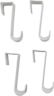 Dependable Industries inc. Essentials Over-The-Door Hanger Hook Set – 4-Pack of 3.5 in, Plastic Over-The-Door Hangers & White Over-The-Door Hooks – Over-Door Hooks for Hanging Clothes & Towels