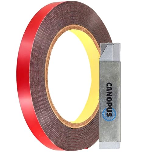 CANOPUS Double Sided Tape Heavy Duty 5mm x 3meter Waterproof for Automotive, LED Strips, Indoor & Outdoor Mounting