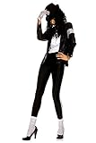MUSIC LEGS The Gloved Billie Jean, Black, Medium/Large
