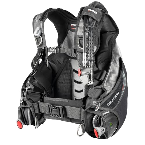 Mares Unisex Dragon SLS Weight System Scuba Diving BCD | Durable Stable Underwater Buoyancy Compensator | High-Lift Capacity, 420 D Cordura, Large Cargo Pockets - Medium
