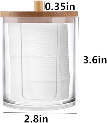 Miniatura 2 de Soporte redondo de algodón para hisopos de algodón, soporte para bolas de algodón, juego de hisopos de algodón, organizador y almacenamiento de