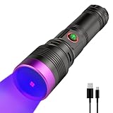 WINDFIRE UV Taschenlampe 365nm Aufladbar Schwarzlicht Zoombar ...