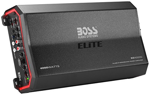 Boss Audio Systems Elite Be4000D Class D Car Amplifier - 4000 Watts, 1 Ohm Stable, Digital, Monoblock, Mosfet Power Supply, Great For Subwoofers, Remote Subwoofer Control #TOP1
