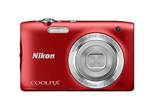 Nikon Coolpix S2900 Point and Shoot Digital Camera with 5x Optical Zoom (Red)
