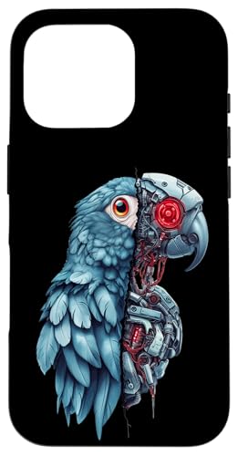 �ʔ����I�E�����{�b�g�������D�ƃT�C�{�[�O�I�E�����{�b�g Robot Parrot Lover Cyborg AI �X�}�z�P�[�X iPhone 16 Pro �p