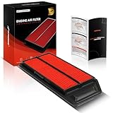 A-Premium Pre-oiled Engine Air Filter Compatible with Honda Accord 2003-2007 & Acura TSX 2004-2008,