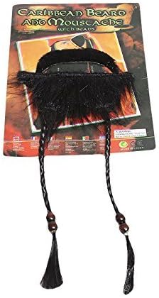 themattys Jack Sparrow Sticky Beard Black - Adult & Kids Pirate Costume - Perfect for Carnival & Halloween - One size fits all