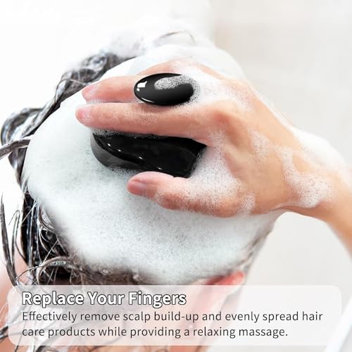 Image of Hair Scalp Manual Massager Shampoo Brush & Face ice roller massager with Head massager Scalp Scratcher 12 Finger Body Relaxing Hair Massage Soft Silicone (Head Massager+Shampoo Brush +Ice Roller)- Multicolor