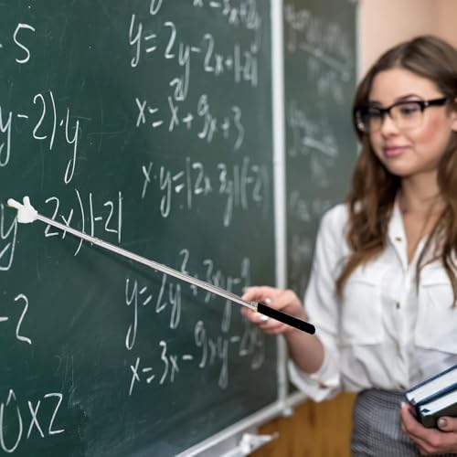 10 Stück Zeigestab Ausziehbar,Teleskop Lehrer Zeiger,Finger Zeigestock Stick,Edelstahl Ausziehbarer Zeigestab für Klassenzimmer, Schulunterricht, Konferenzpräsentation (Schwarz)