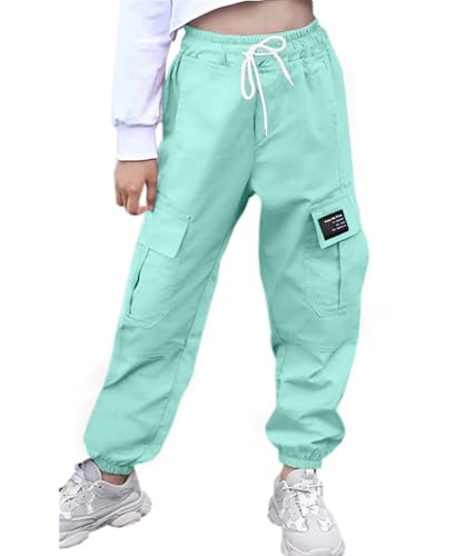 Image of AOWKULAE Girls & Women's Casual Cargo Jogger Pants, 6 Years - Women 3XL