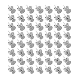 BUTIFULSIC 100 Unidades y Acero Pendientes en Hipoalergénicos de para Inoxidable Cómodos con Diseño Minimalista Color Plata para Manualidades y Creación de Joyería