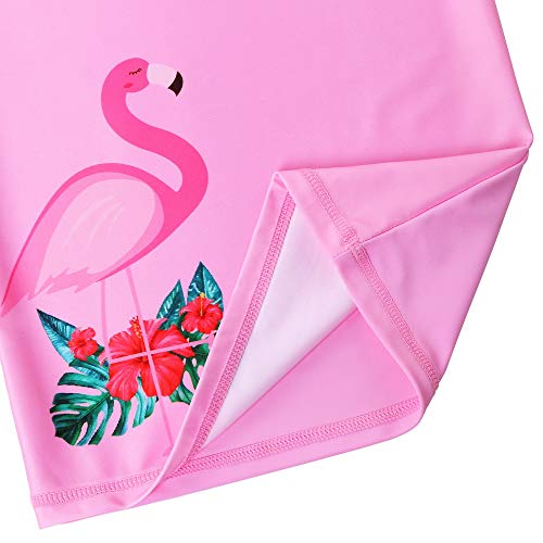 Image of Girls Two Piece Swimsuit Floral UPF 50+ Rash Guard Set Kids Beach Swimwear