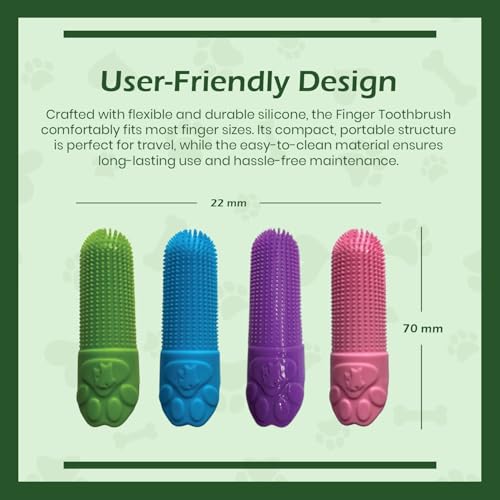 Image of Izbor Cat & Dog Teeth Brushing Kit- 360 Finger Toothbrush for Dogs, Soft Silicone Bristles, BPA- Free, Dental Tools for Dogs, Puppy Essentials for Daily Oral Care (4)