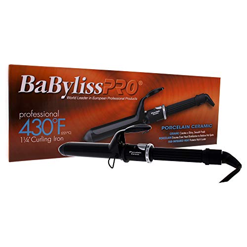 BaByliss Pro BABP125S Céramique de porcelaine de printemps Curling Iron, 1.25 1 cm