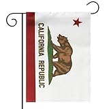 No Logo Garden Flag California State CA State Flag Garden Flag,Garden Decoration Flag,Indoor and Outdoor Flags,Celebration Parade Flags,State Party Events Celebration,Double-Sided
