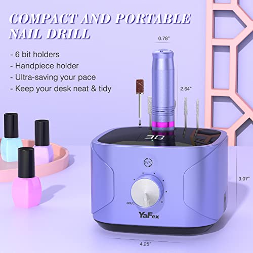 Yafex Electric Nail Drill Machine - 30000Rpm Nail Drills For Acrylic Nails Professional, Efile Nail File With Led Display For Shaping, Buffing, Removing Gel Nails #TOP1