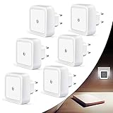 Luz nocturna, Lámpara Nocturna (6 Pack) Luz de Noche con Se