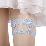 Kathsofy Wedding Garter for Bride Lace Leg Garter Belt with Flower Floral