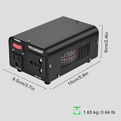 Yinleader 300W 110V to 220V Voltage Converter Step Up Transformer Power Converter for use in the US for European and Asian Household 220V/230V/240V appliances (VTUS-300)