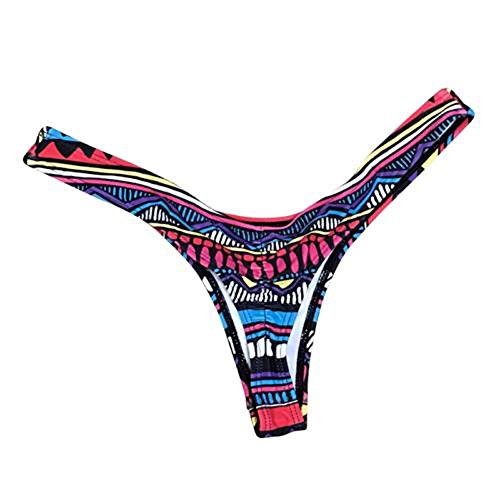 Bikini Tanga Mujer Micro Mini Bikini 2024 Reductor de Flores Impresión Menstrual Deportivo Brasileño Tankinis Bañador Arena Surf Tankinis Bañadores Swimwear (Rosa Caliente,S)