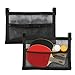 TJCGCKK Ping Pong Paddle Case with Breathable Mesh Storage Bag, Under Table Ping Pong Ball Holder Container, Portable Table Tennis Ball Storage Organizer for Pickleball Paddles & Sports Accessories