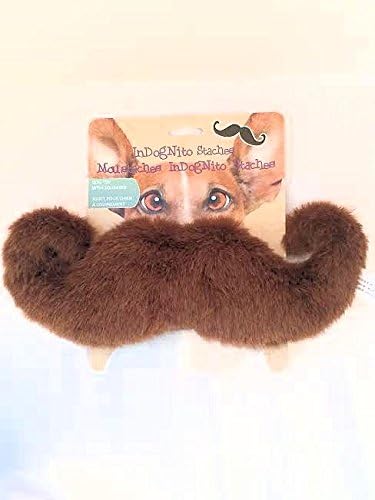 Handlebar Mustache Squeaker Dog Toy, Brown-11 Inches