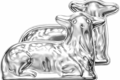 image for KIBS group Easter Cake Mold Lamb - 2 Side 3D - Traditional Aluminum Me