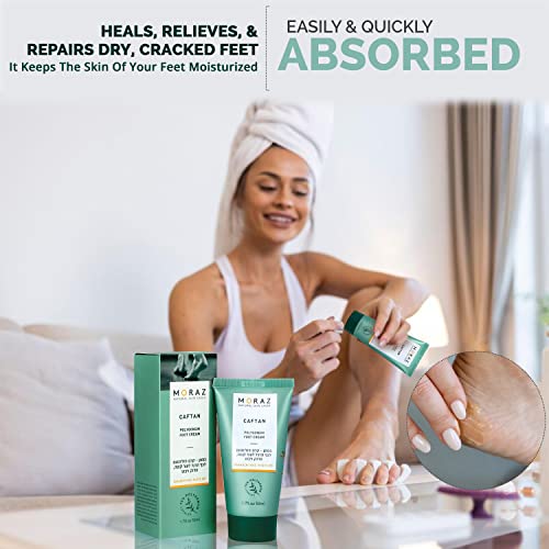 Moraz Herbal Foot Cream For Dry Cracked Heels Suitable For Everyone From Toddlers To Adults | Best Foot Cream For Rough & Calloused Feet Treatment | Moisturizing With Delightful Scent | 3.4 Fl. Oz #TOP5