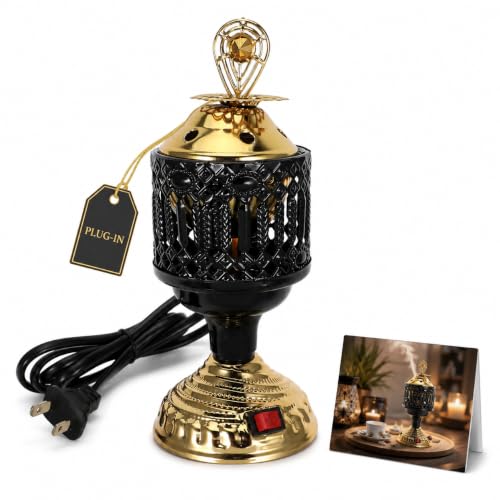 NOLITOY Electric Bakhoor Incense Burner, Iron Mabkhara, Black, 7.08 Inch by NOLITOY - Used condition - US$17.01