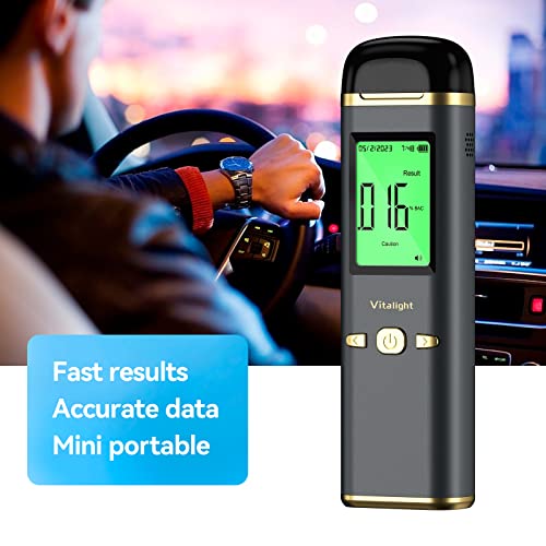 Breathalyzer | Portable Breath Alcohol Tester,Professional-Grade Accuracy Breath Alcohol Detector With Lcd Digital Display For Personal & Professional,Easy To Use Without Mouthpieces Blow #TOP5