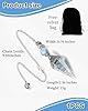 LEEQ Pendolo di Cristallo Acquamarina Cristallo curativo Pendolo di Quarzo Spirituale Ciondolo a Cono a Punta Esagonale Resina Stregoneria Accessori per bilanciamento energetico #1
