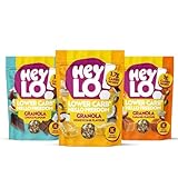 Heylo Keto Breakfast Crunch Granola - 3 x 360g Variety Pack - ONLY 1.7 Gram Carb per Serving - Low Carb Keto Cereal. 1 x Cocoa 1 x Honeycomb 1 x Caramel