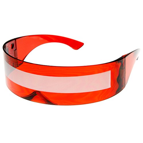 zeroUV Futuristic Monoblock Daft Punk Wrap Shield Sunglasses 9111